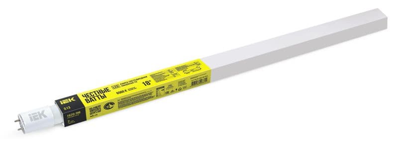 Лампа светодиодная T8 18Вт линейная 230В 6500К G13 IEK LLE-T8-18-230-65-G13