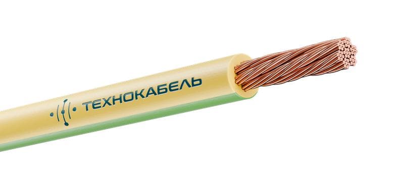 Провод ПуГВнг(А)-LS 1х6 450/750В Ж/З (бухта) (м) Технокабель 00-00149420