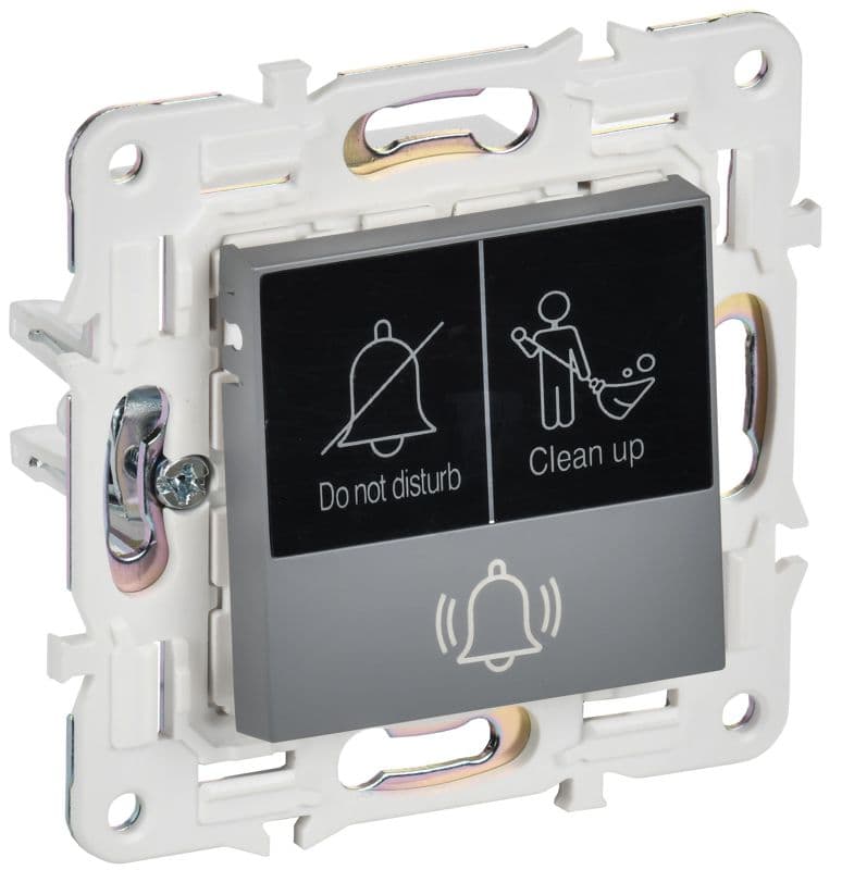 Кнопка звонка SKANDY 10А SK-V17Gr для отелей с индикацией сер. IEK SK-V14-2-10-K03