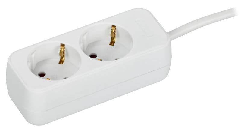 Удлинитель 2х5м 10А У02 ПВС 3х1 бел. UMA IEK UM-YP10-10-02-05-Z-K01